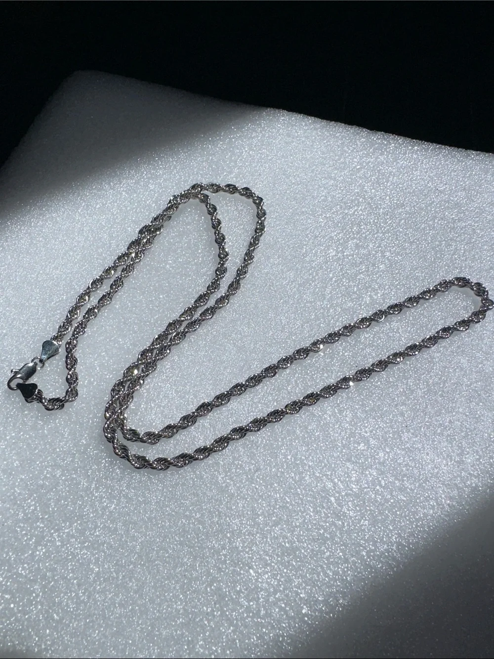 Silver-Tone Rope Chain Necklace
